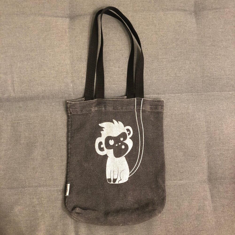 Mini Tote with Monkey Print